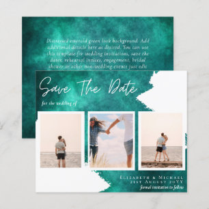 Contemporary Photo Save Dates Engagement
