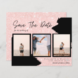 Contemporary Photo Save Dates Engagement 