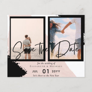 Contemporary Photo Save Dates Engagement Flyer