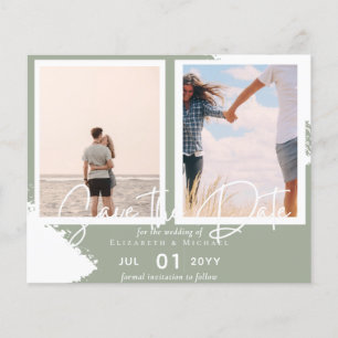 Contemporary Photo Save Dates Engagement Flyer