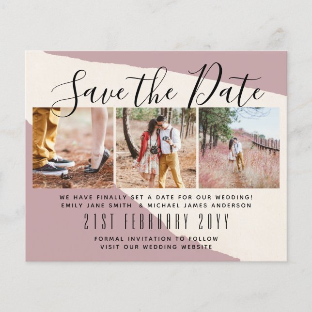 Contemporary PHOTO Save the Dates by LeahG BUDGET Flyer (Front)