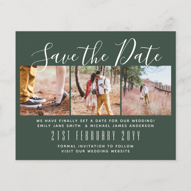 Contemporary PHOTO Save the Dates by LeahG BUDGET Flyer (Front)