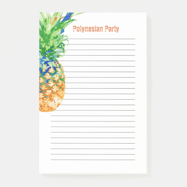 Contemporary Pineapple 4 x 6 Post-it Notes (Front)