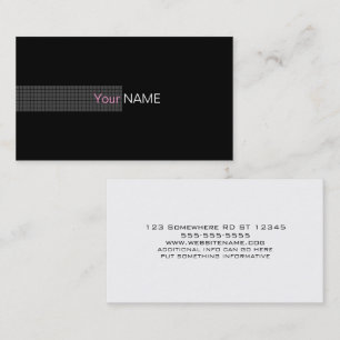 Contemporary Pink Business Card