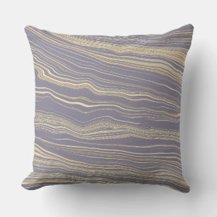 Contemporary Plum, Tan with Linen Pattern Cushion
