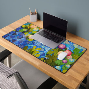 Contemporary Quilt Pattern Desk Mat