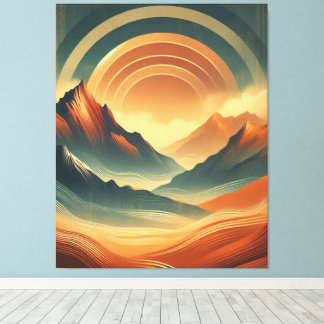 Contemporary Retro Nature Spray Paint Canvas Print