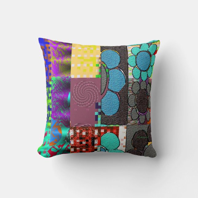 Contemporary: Retro Pop Art Style Cushion (Front)