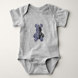 Contemporary Robot Bear Baby Bodysuit