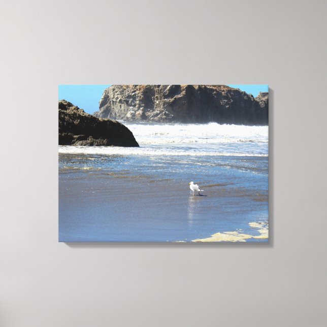 Contemporary Rocks Ocean Stretched Canvas Print (Front)