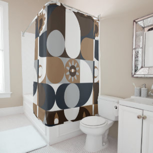 Contemporary Rustic Boho Shower Curtain