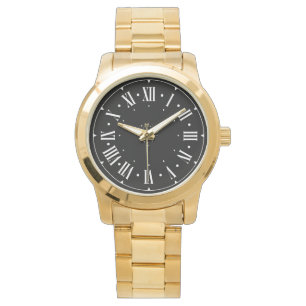 Contemporary Rustic Oversized Gold Bracelet Watch