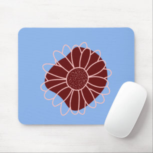 Contemporary Rustic Sunflower Mouse Pad