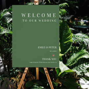 Contemporary Sage Green welcome To Our Wedding Poster