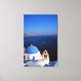 Contemporary Santorini Stretched Canvas Print