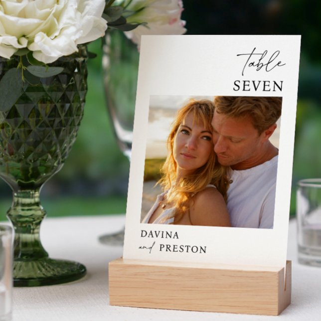 Contemporary Script MINIMAL PHOTO  Table Number (Creator Uploaded)