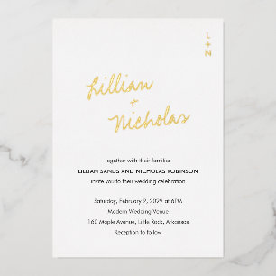 Contemporary Script Modern Wedding