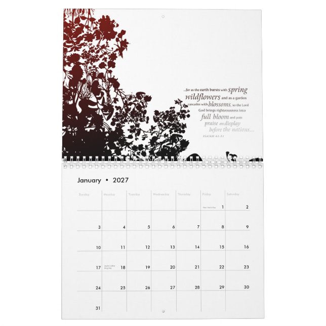 Contemporary Scripture Art Calendar (Jan 2027)