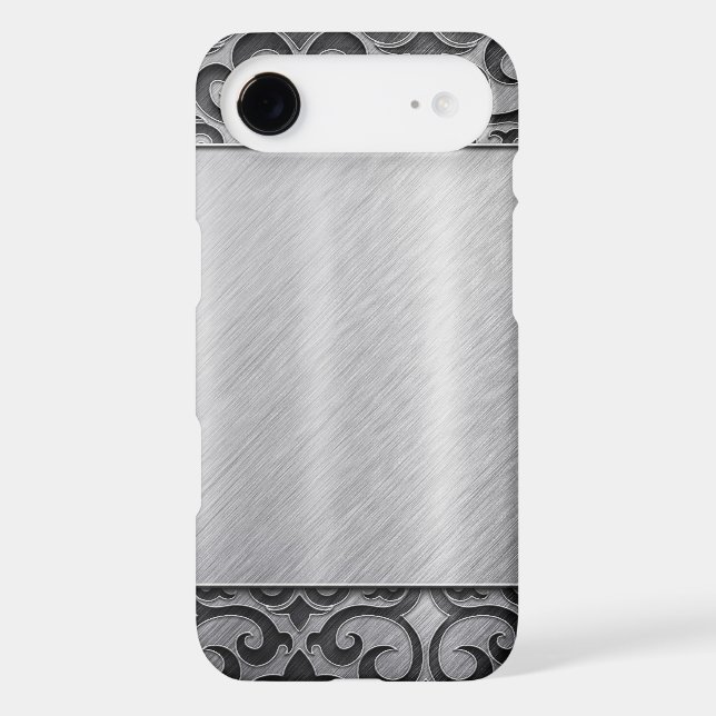 Contemporary Silver Metallic Swirl Case (Back)