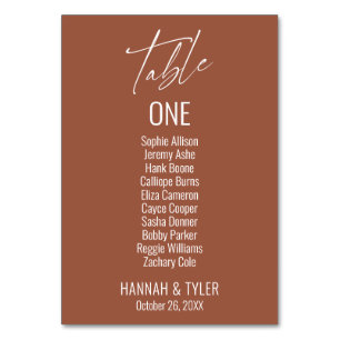 Contemporary Simple Elegant Terracotta Table Number