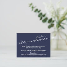 Contemporary Simple Navy Blue Accommodations