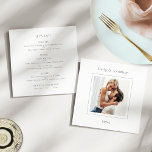 Contemporary Square Photo Wedding Menu<br><div class="desc">Contemporary Square Photo Wedding. Modern and simple elegance.. Simply replace the sample photo with your own and personalise words on each side as required.</div>