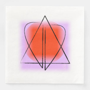 Contemporary Star of David/Heart Napkin