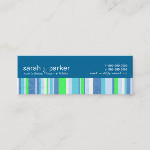 Contemporary Stripes Mummy Calling Cards