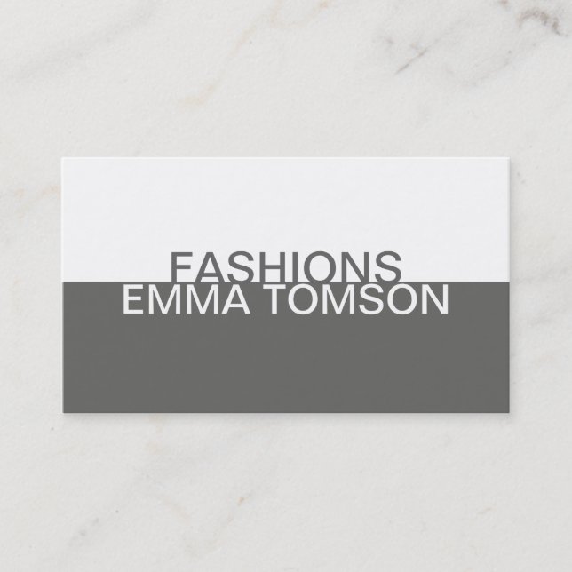 Contemporary Style (Grey) Business Card (Front)