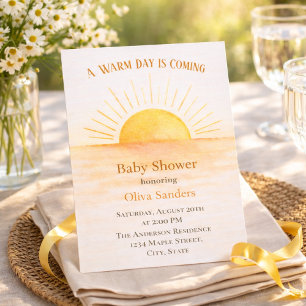 Contemporary Sunrise Aesthetic Invitation