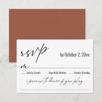 Contemporary Terracotta Back Song Request Wedding
