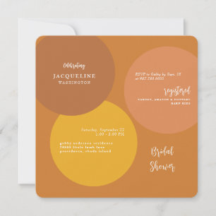 Contemporary Terracotta Geometric Bridal Shower Invitation