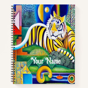 Contemporary Tiger Art - Eye-Catching Decor Notebook