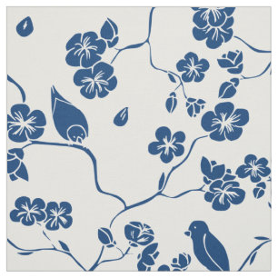 Contemporary Toile Birds & Florals Fabric