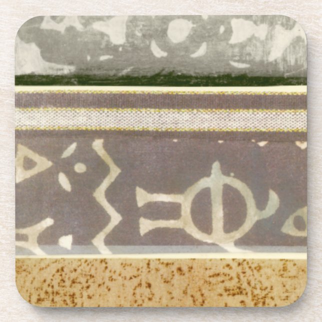 Contemporary Tribal Pattern Painting Coaster (Front)