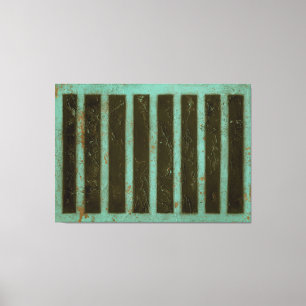 Contemporary Turquoise Air Grate Canvas Print