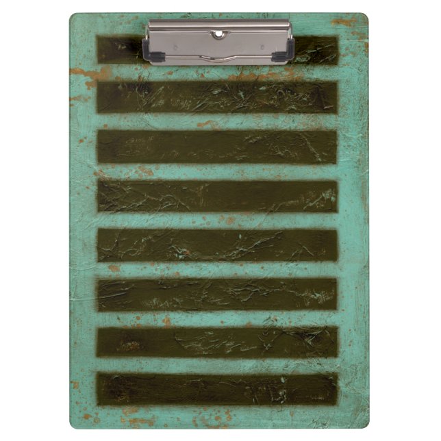 Contemporary Turquoise Air Grate Clipboard (Front)