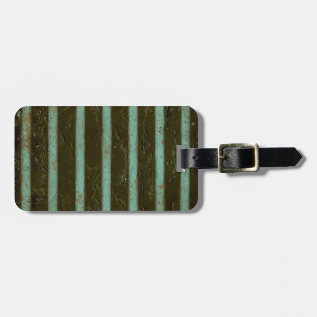 Contemporary Turquoise Air Grate Luggage Tag (Front Horizontal)