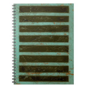 Contemporary Turquoise Air Grate Spiral Notebook