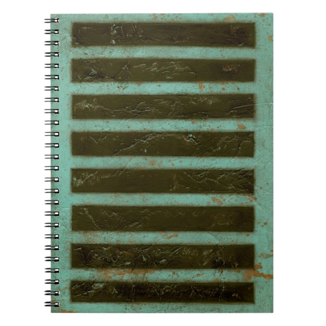 Contemporary Turquoise Air Grate Spiral Notebook (Front)