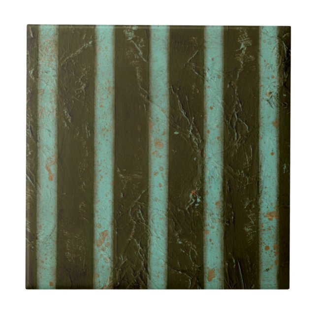 Contemporary Turquoise Air Grate Tile (Front)