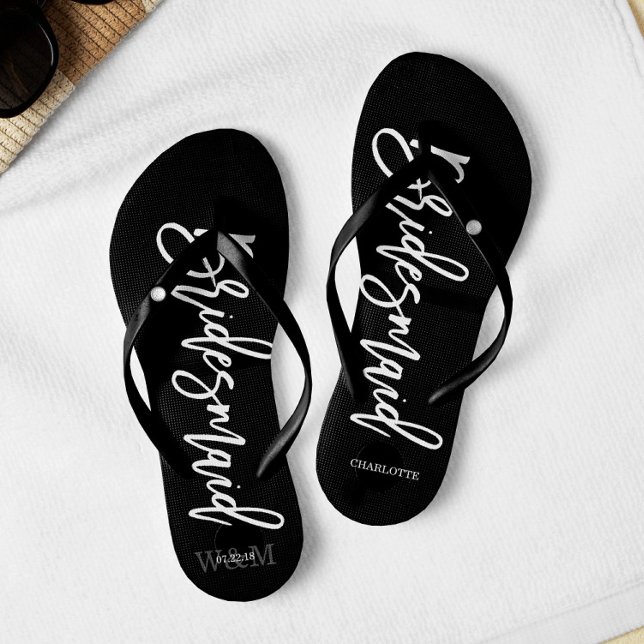 Contemporary Typography "Bridesmaid" Jandals (Creator Uploaded)