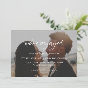 Contemporary Typography Photo Modern Wedding Save The Date