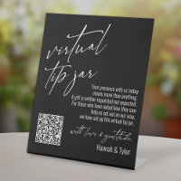 Contemporary Virtual Tip Jar QR Code Black