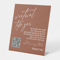 Contemporary Virtual Tip Jar QR Code Terracotta