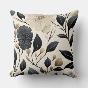 Contemporary Waldorf Leaf Pattern Subtle Colors Cushion