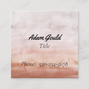 Contemporary Watercolor Square Business Card