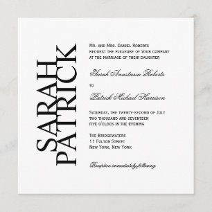 CONTEMPORARY Wedding Invitation