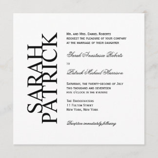 CONTEMPORARY Wedding Invitation