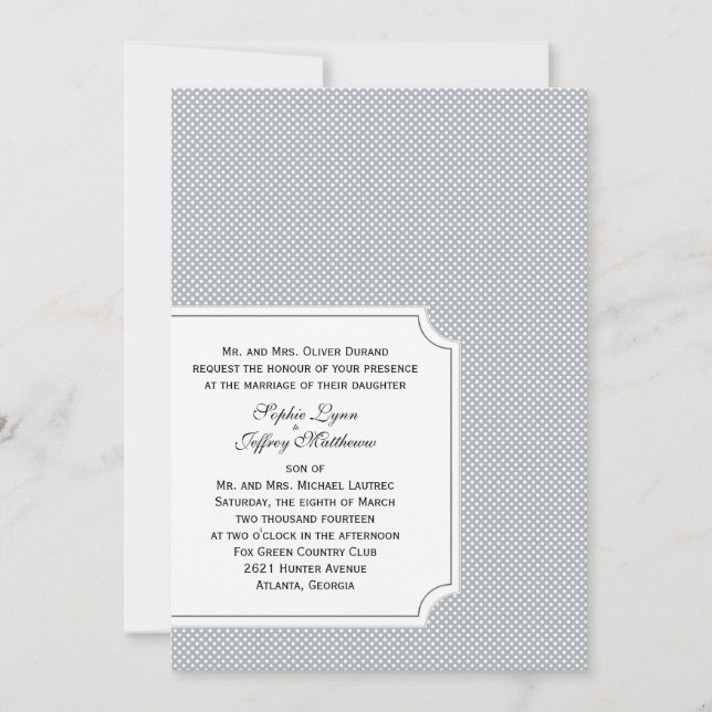 {contemporary} wedding invitation (Front)